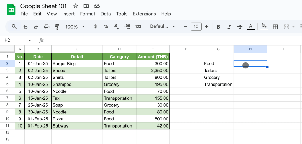 วิธีการใช้สูตร filter ใน google sheet
How to use filter function in google sheet